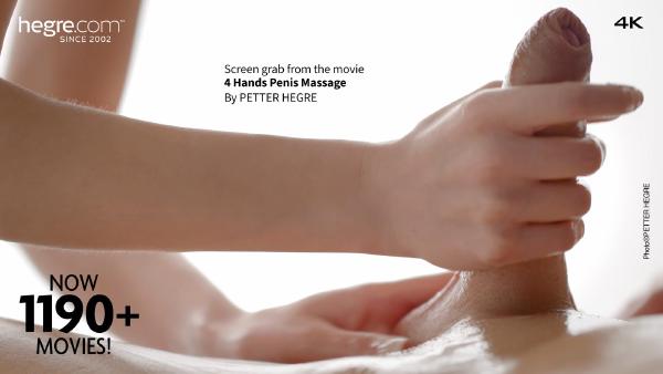 Penismassage mit 4 Händen #2