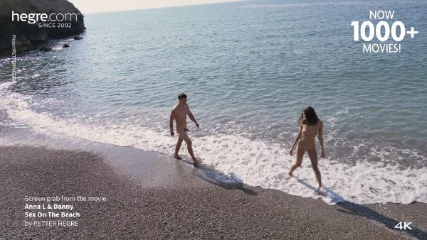 安娜 L 和丹尼在海滩上做爱 #3
