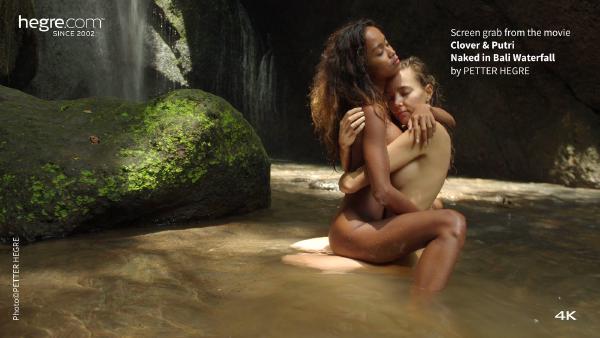 Clover and Putri Naked In Bali Waterfall #19